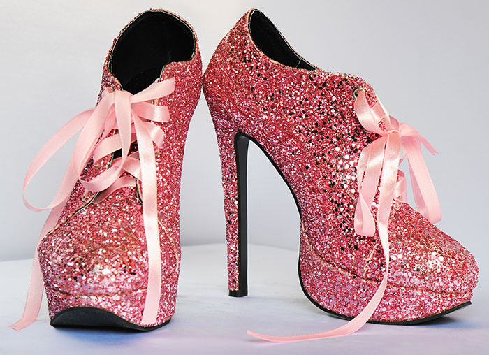 sparkling serving shoes pink 1